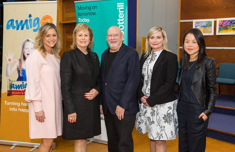 Toni Street, Heather McRae, Sir Ray Avery, Vanessa Sorenson and Lisa King at Amigo Bar Launch Event