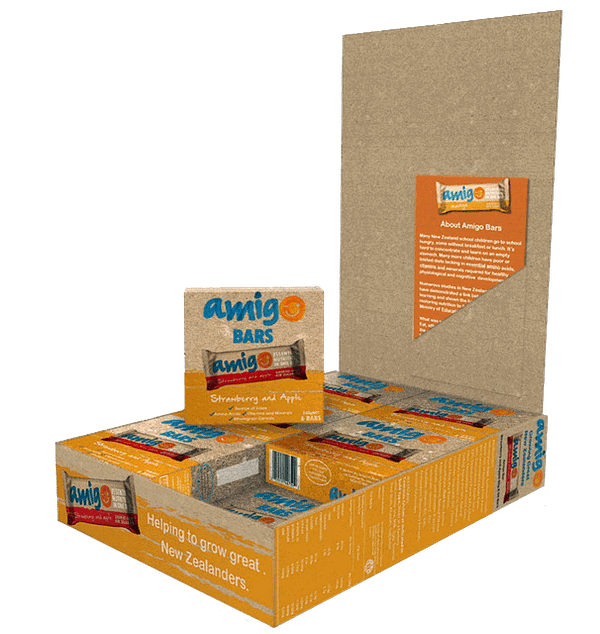A box of Amigo Bars